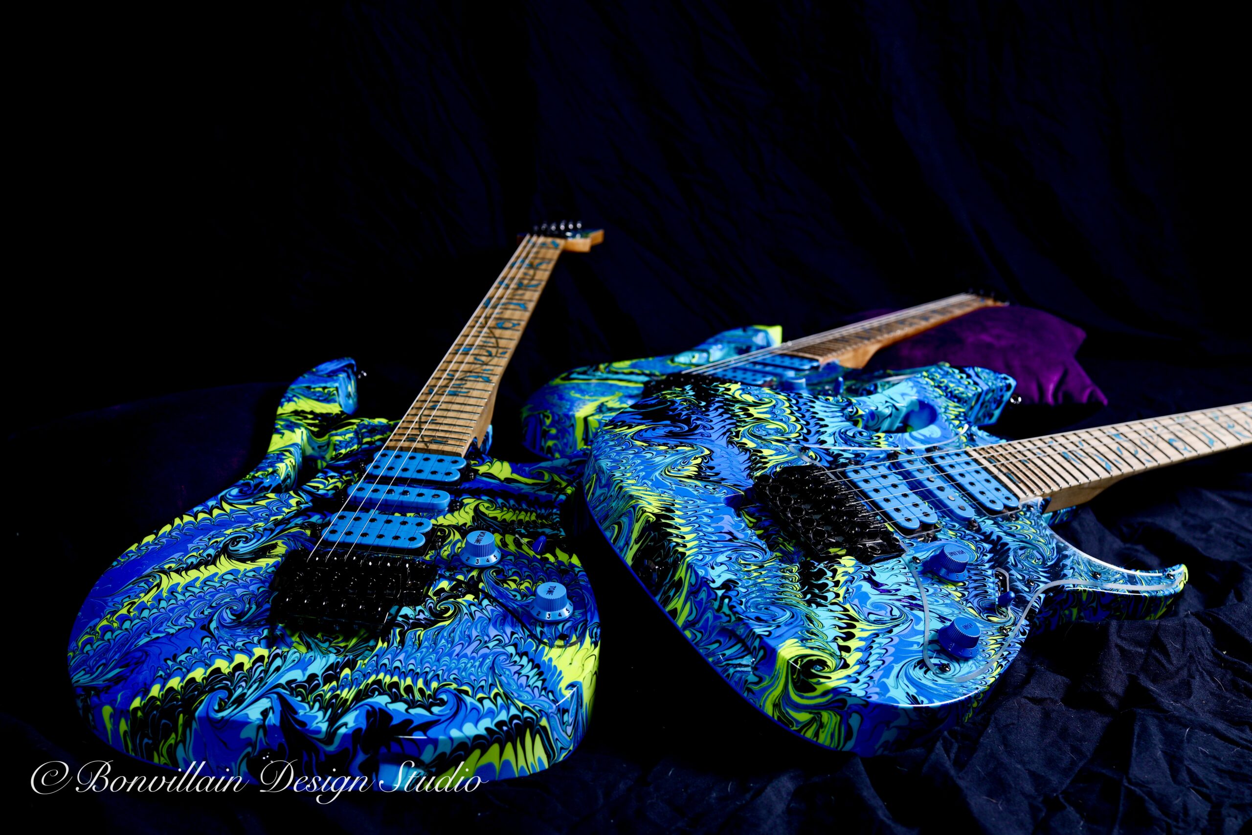 Ibanez Jem77 Blue Multicolor (BMC) - Bonvillain Design Studio